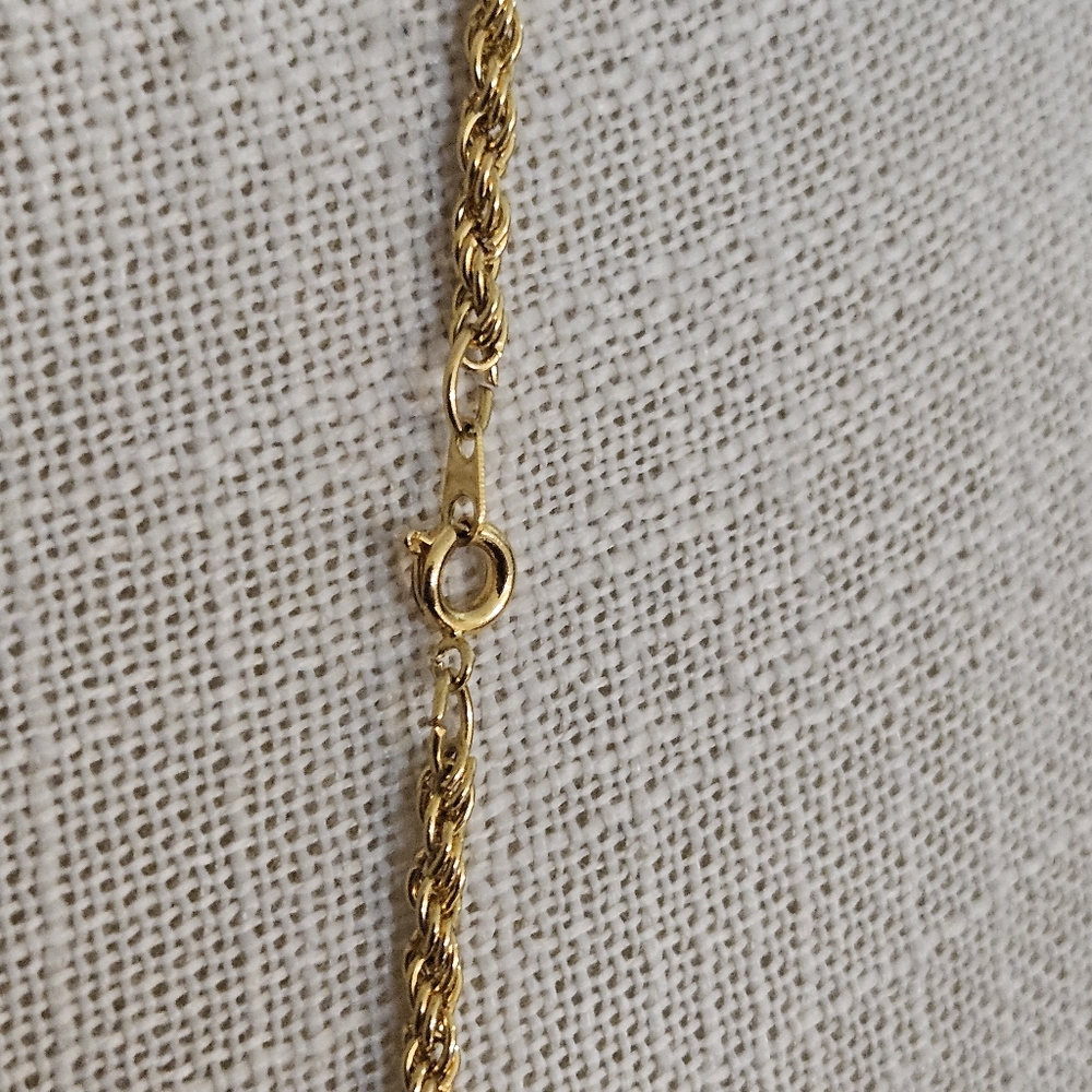 Long Gold Rope Chain Necklace - Picture 4 of 11